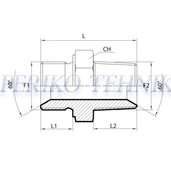 Adapter Male BSPP-Male BSPT 3/8"