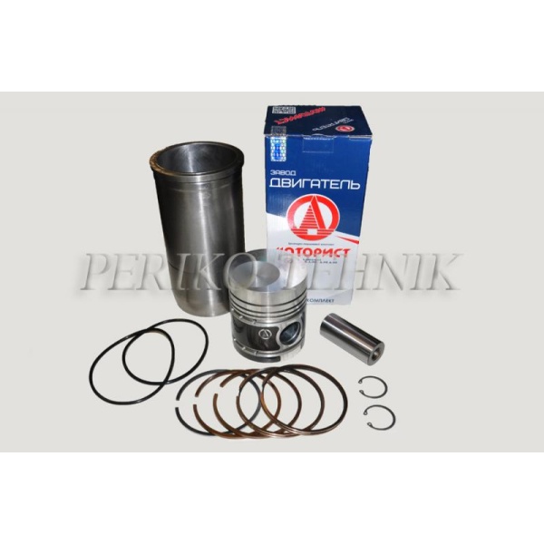 Engine Repair Kit D-50, 2 oil rings, (piston+liner+piston rings+piston axle+circlips) (ZAVOD DVIGATEL)