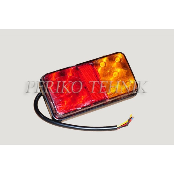 Rear lamp 16xLED 12/24V, red/yellow lens (BG)