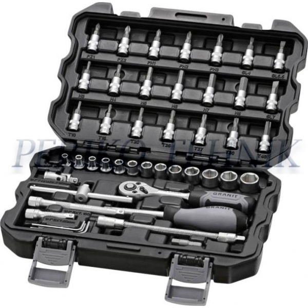 Padrunvõtmete komplekt 1/4" (45 el.) (BLACK EDITION)