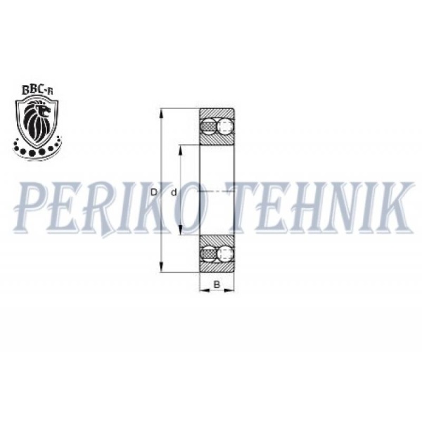 Self-aligning Double Row Ball Bearing 1204 P6 (BBC-R)