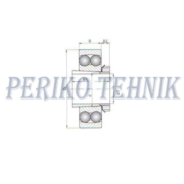 Self-aligning Double Row Ball Bearing 1205 K+H205 (11204)