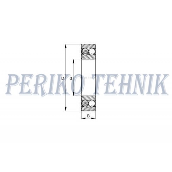 Self-aligning Double Row Ball Bearing 1208