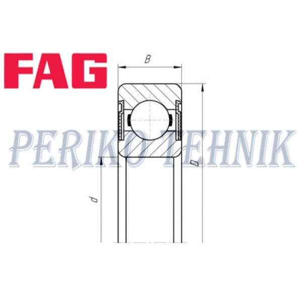 Deep Groove Ball Bearing 6004 2RS C3 (FAG)