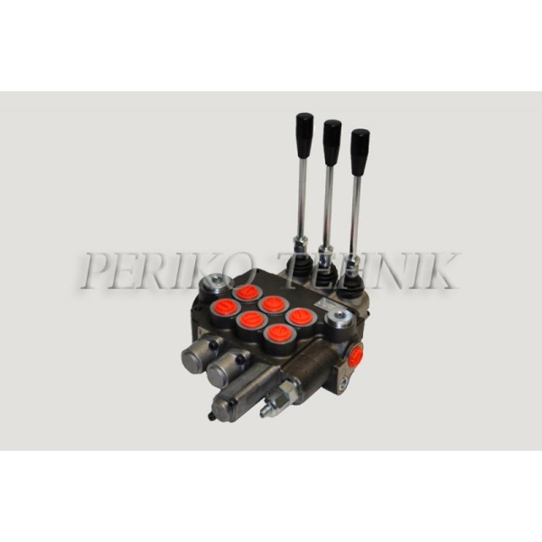Hydraulic Valve 80L/min 3-sections, 1 floating (L12) (P-A-B 1/2"; T 3/4") (BADESTNOST)