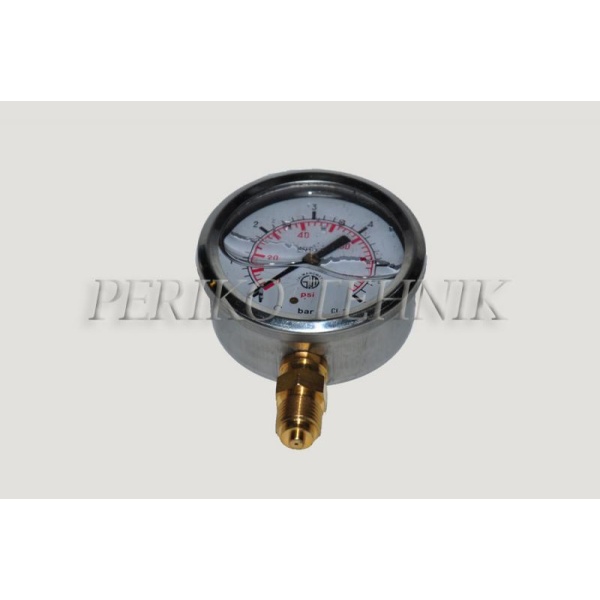 Pressure Gauge DN100 0-2000 bar, 1/2" bottom fixing