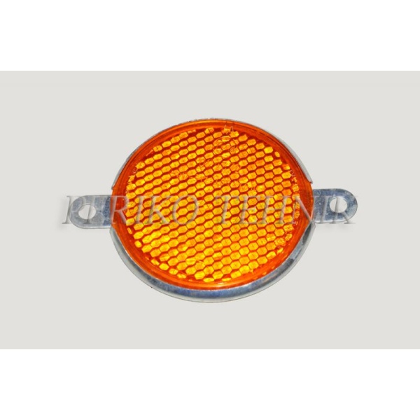 Reflector orange, round, 2 fixing holes FP-311