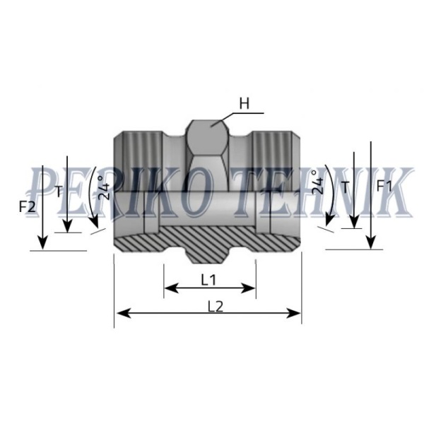 Straight Male Coupling Metric M14x1,5 8L