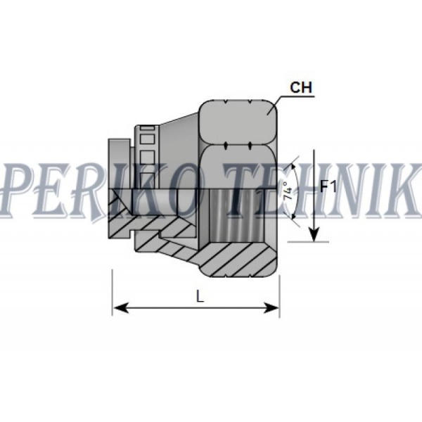 Kork JIC 3/4" sk