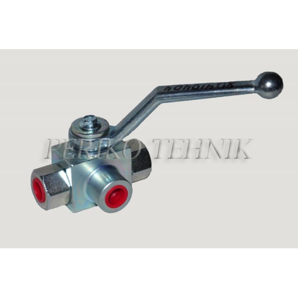 3-way Ball Valve L-type G1/4" with fixing holes