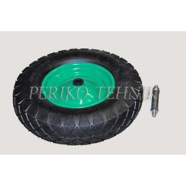 Käruratas 4,00-8 4PR nõellaagri ja teljega Käruratas 4,00-8 4PR nõellaagri ja teljega