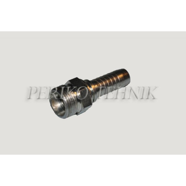 Straight male fitting with internal cone 24°, light series M14x1,5 - DN06