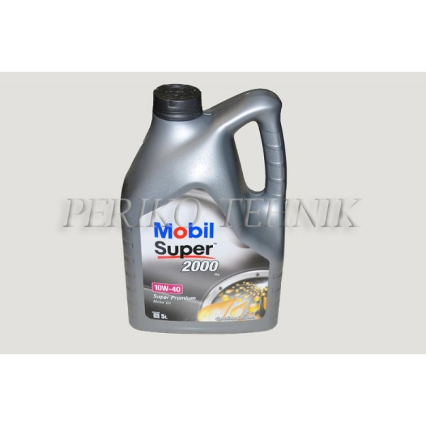 Mootoriõli Super 2000 10W-40 (poolsünt.) 5 L (MOBIL)