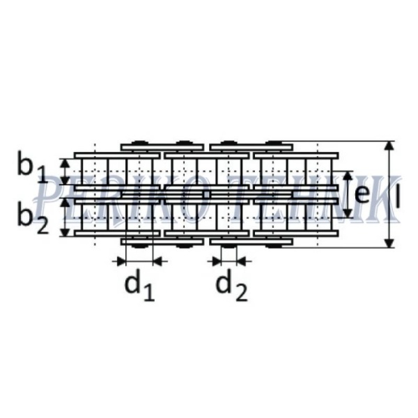 Rullpukskett 16A-2 2-realine 25,4 mm (5 meetrit), Hiina