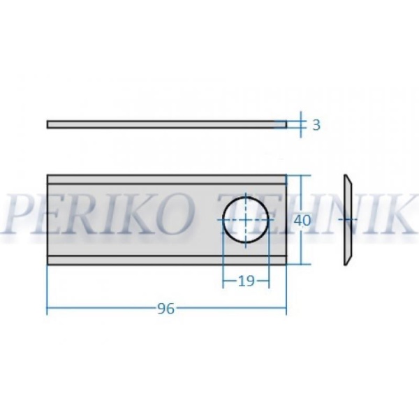 Rootorniiduki tera d=19 96x40x3 mm, Claas,Pöttinger,Fahr,Fella (ORGATOP/PBL)