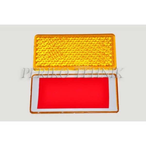 Reflector with Adhesive Tape (46x96 mm) Yellow