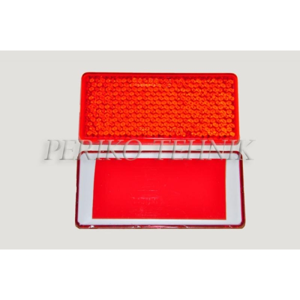 Reflector with Adhesive Tape (46x96 mm) Red