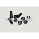 Bolt+nut M12x70 DIN608 (with square neck)