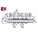 Roller Chain 08B-1 12,7 mm (5 m) (RENOLD SD)