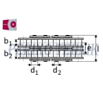 Rullpukskett 10B-2 15,875 mm (5 meetrit) (RENOLD SD)