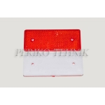 Reflector with Bolt Holes (40x100 mm) Red
