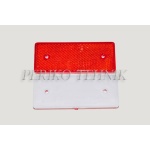 Reflector with Bolt Holes (40x100 mm) Red