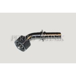 Female elbow 45° fitting with cone 24°, o-ring heavy series M18x1,5 - DN06