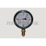 Pressure Gauge DN63 -1 - +5 bar, 1/4" bottom fixing