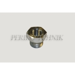 Reducing Plug Male BSPP 3/8" - Fixed Female BSPP 1/4"