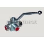 3-way Ball Valve L-type G1/4" with fixing holes