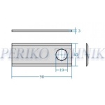 Rootorniiduki tera d=19 98x40x3 mm