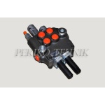 Hydraulic Valve 80L/min 2-sections, 1 floating (L12) Joystick (P-A-B 1/2"; T 3/4") (BADESTNOST)