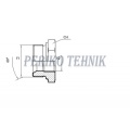 Reducing plug male BSPP 1" - fixed female BSPP 3/4"