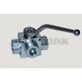 3-way Ball Valve L-type G3/8" with fixing holes