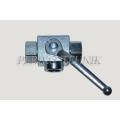 3-way Ball Valve L-type G1/2" with fixing holes