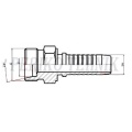 Straight male fitting with internal cone 24°, light series M14x1,5 - DN06